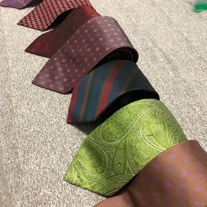 7 Ties bundle multi-pattern silk ties